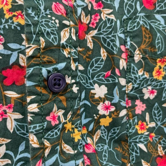 Modern Liberation Floral Print Short Sleeve Button Up - Medium - Picture 3 of 10